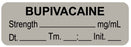 Medical Use Labels - Anesthesia Label, Bupivacaine mg/mL Date Time Initial, 1-1/2" x 1/2"