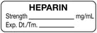 Medical Use Labels - Anesthesia Label, Heparin mg/mL, 1-1/2" x 1/2"