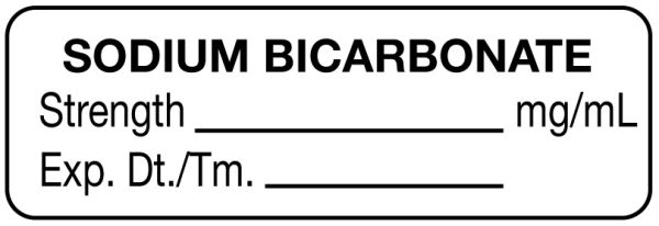 Medical Use Labels - Anesthesia Label, Sodium Bicarbonate mg/mL, 1-1/2" x 1/2"