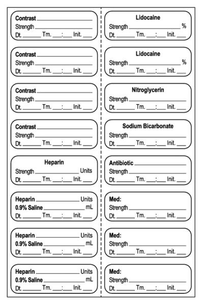 Single Use Medical Label Medical Use Labels - Sterile OR 16 Label Sheet w/Pen — Grayline Medical