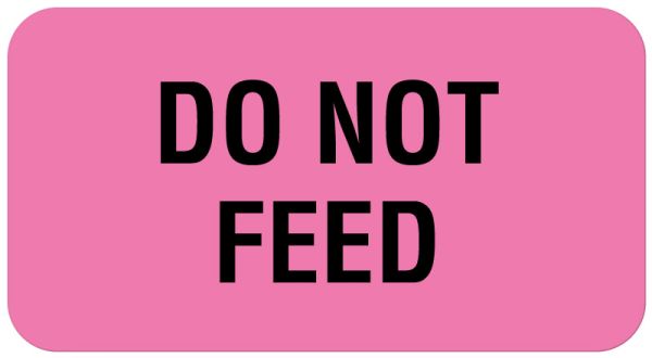 Medical Use Labels - DO NOT FEED, Communication Label, 1-5/8" x 7/8"