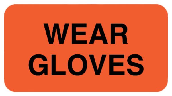 Medical Use Labels - Wear Gloves Labels, 1-5/8