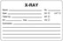 Medical Use Labels - X-Ray Information Label, 4" x 2-5/8"