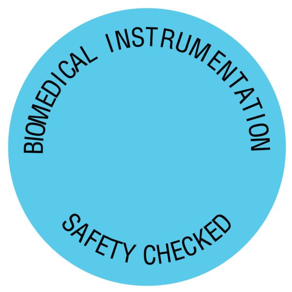 Medical Use Labels - Electrical Equipment Safety Label, 3/4" dia