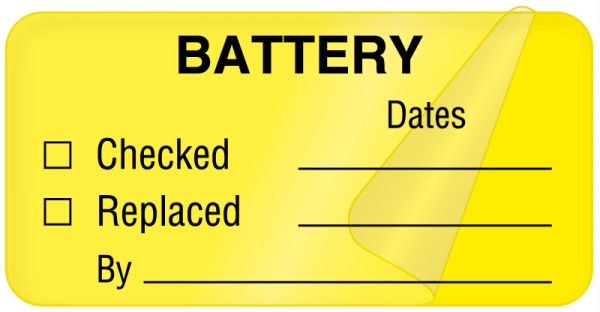 Medical Use Labels - Battery and Lamp Maintenance Label, 2