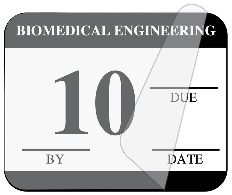 Biomedical Service Label Medical Use Labels - Biomedical Self-Laminating Inspection Labels with ...