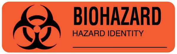 Medical Use Labels - Biohazard Warning Label, 3