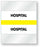 Medical Use Labels - Color-Coded Chart Divider Tabs - Yellow - "Hospital", 1-1/2" x 1-1/4"