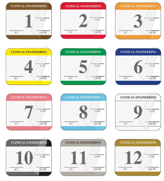 Medical Use Labels - Self-Laminating 12 Month Clinical Inspection Kit ...