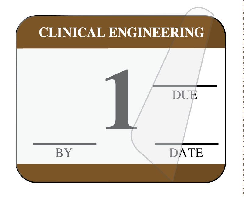 Medical Use Labels - Clinical Engineering Self-Laminating Inspection Labels with Due Date