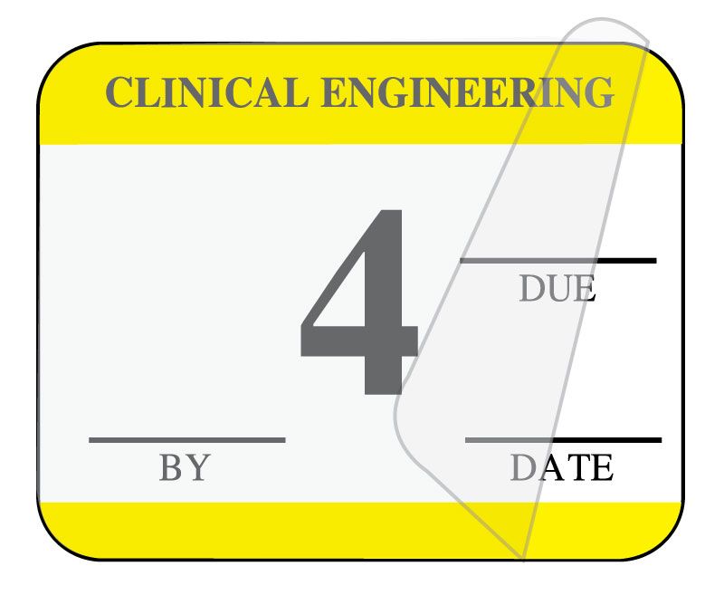 Engineerign Sample Labels Medical Use Labels - Clinical Engineering Self-Laminating Inspection L ...