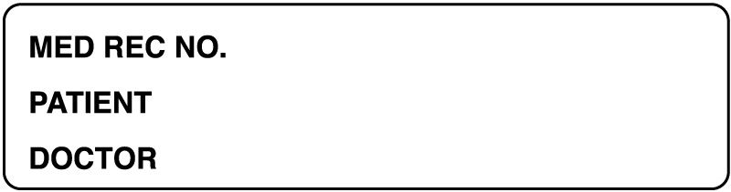 Medical Use Labels - Binder Labels with Med Record #