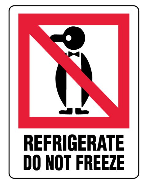 Medical Use Labels - REFRIGERATE DO NOT FREEZE, Shipping Label, 3" x 4"