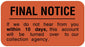 Medical Use Labels - Final Billing Label, 1-5/8" x 7/8"