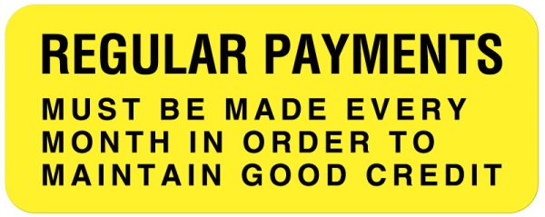 Medical Use Labels - Friendly Payment Reminder Label, 2-1/4" x 7/8"