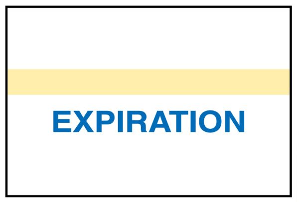 Medical Use Labels - Dual Expiration Indicator Bar Label, 15/16" x 5/8"