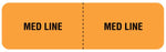 Medical Use Labels - MED LINE I.V. Line Identification Label, 3" x 7/8"