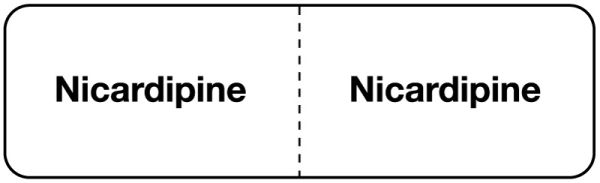 Medical Use Labels - NICARDIPINE, I.V. Line Identification Label, 3" x 7/8"