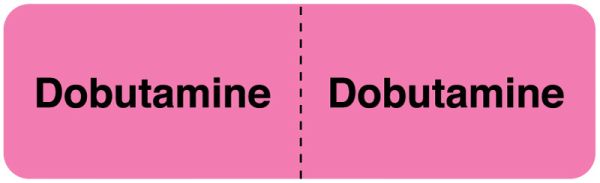 Medical Use Labels - DOBUTAMINE, I.V. Line Identification Label, 3" x 7/8"