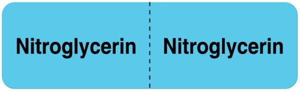 Medical Use Labels - NITROGLYCERIN, I.V. Line Identification Label, 3 ...