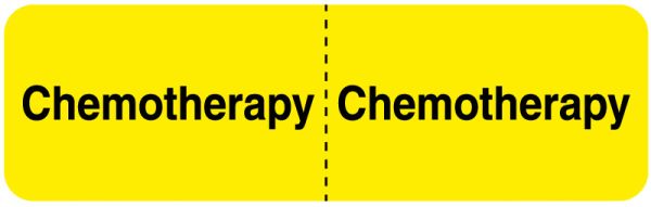 Medical Use Labels - CHEMOTHERAPY, I.V. Line Identification Label, 3" x 7/8"