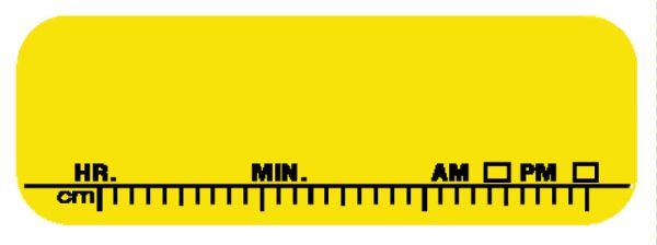Medical Use Labels - X-RAY DATE LABEL; BLANK -YLW 610/PACK, 1-1/2" x 1/2"