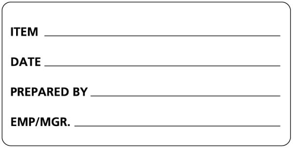 Medical Use Labels - Food Prep Label, 2" x 2"