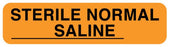 Medical Use Labels - Anesthesia Label, Sterile Normal Saline, 1-1/4" x 5/16"