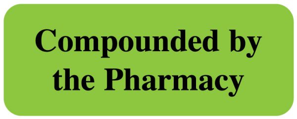 Medical Use Labels - COMPOUNDED IN PHARMACY, 2-1/4" x 7/8"
