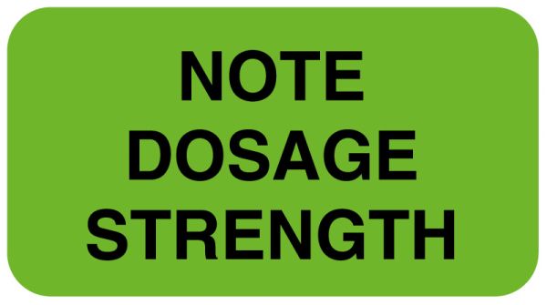 Medical Use Labels - Dosage Related Label, 1-5/8" x 7/8"