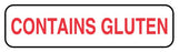 Medical Use Labels - CONTAINS GLUTEN, Food Communication Labels, 1-1/4" X 5/16",760/RL,WH