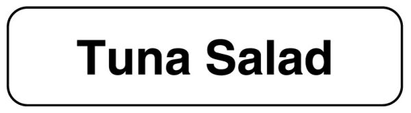 Medical Use Labels - TUNA SALAD, Food Identification Labels, 1-1/4" x 5/16"