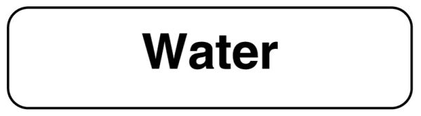 Medical Use Labels - WATER, Beverage Identification Labels, 1-1/4" x 5/16"