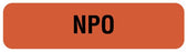 Medical Use Labels - NPO, Nutrition Communication Labels, 1-1/4" x 5/16"