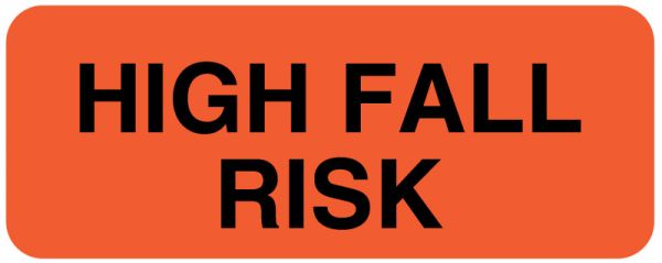 Medical Use Labels - Fall Risk Label, 2-1/4
