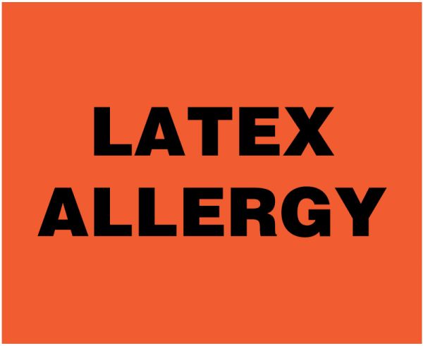 Medical Use Labels - Latex Allergy Alert Label, 8" x 6-1/2" — Grayline ...