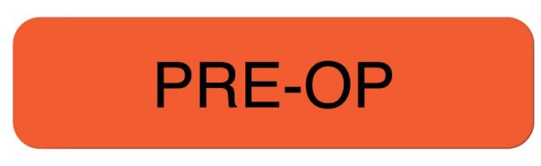 Medical Use Labels - PRE-OP Surgery Label, 1-1/4" x 5/16"