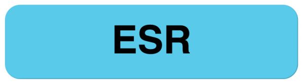 Medical Use Labels - ESR Label, 1-1/4