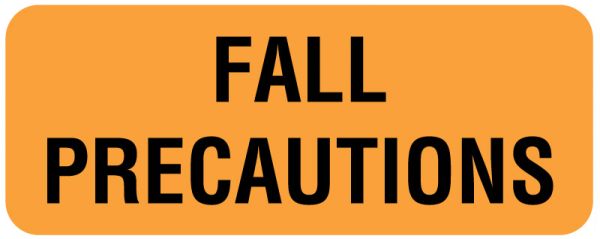Medical Use Labels - Fall Precautions Label, 2-1/4" x 7/8"