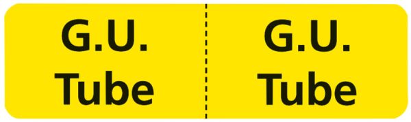 Medical Use Labels - G. U. Tube Identification Labels, 3" x 7/8"