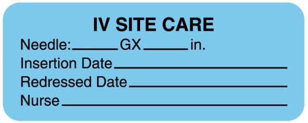 Medical Use Labels - I.V. Site Care Labels, 2-1/4" x 7/8"