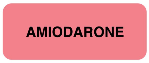 Medical Use Labels - Medication ID Label, AMIODARONE 2 1/4" x 7/8