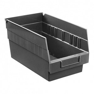 Uline Plastic Shelf Bins - Plastic Shelf Bin, Black, 7" x 12" x 6" - S-16276BL