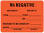 Medical Use Labels - RH Status Label, 3-3/8" x 1-3/4"
