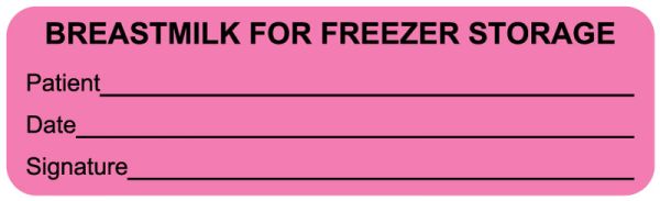 Medical Use Labels - Breast Milk For Freezer, 3" x 7/8"