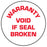 Medical Use Labels - White Tamper-Evident Warranty Void If Seal Broken Label, 3/4" x 3/4"