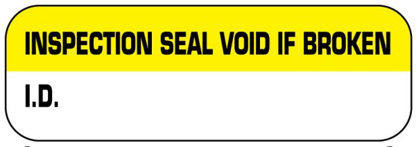 Medical Use Labels - White Tamper-Evident Calibration Label, 1-1/2" x 1/2"