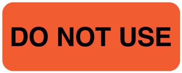 Medical Use Labels - DO NOT USE, Quality Control Label, 2-1/4
