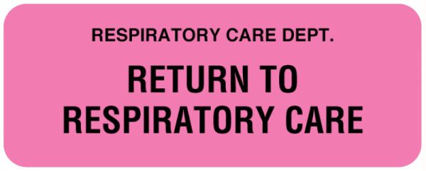 Medical Use Labels - Oxygen Therapy and Treatment Label, 2-1/4" x 7/8"