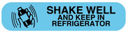 Medical Use Labels - SHAKE WELL AND KEEP REFRIGERATED, Medication Instruction Label, 1-5/8" x 3/8"